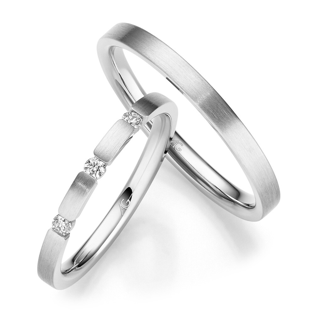 Trauringe Weißgold 4/31315/2 & 31315/2.5