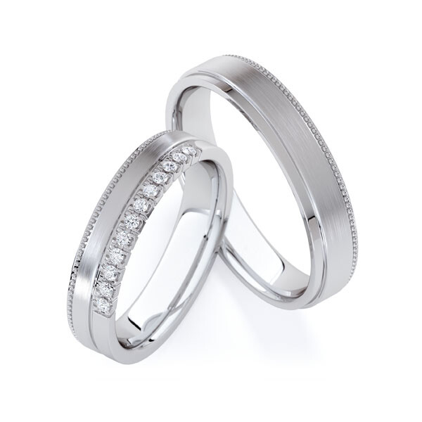 Trauringe Palladium Perlfuge RU-1833