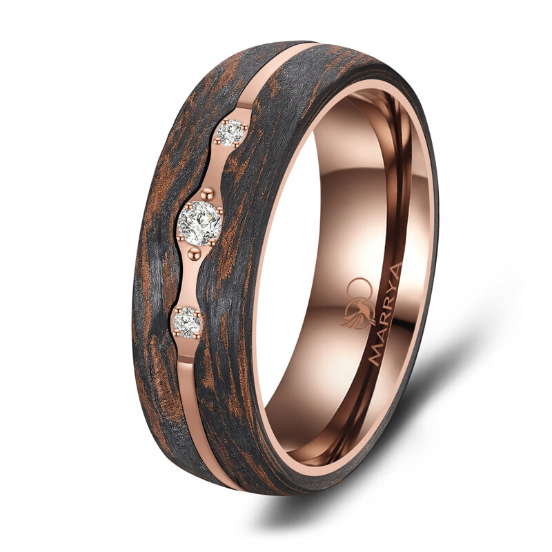 Damenring Carbon Bronce Design CB-02