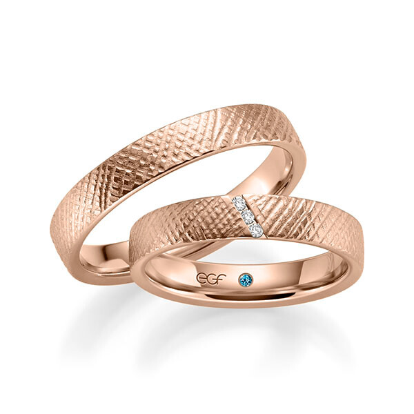 Trauringe Rotgold Brillant F-1377-4