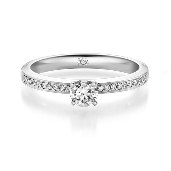 Diamantring Graugold dunkel 375 zus. 0,400 ct, tw,si Brillant RU-1713-6
