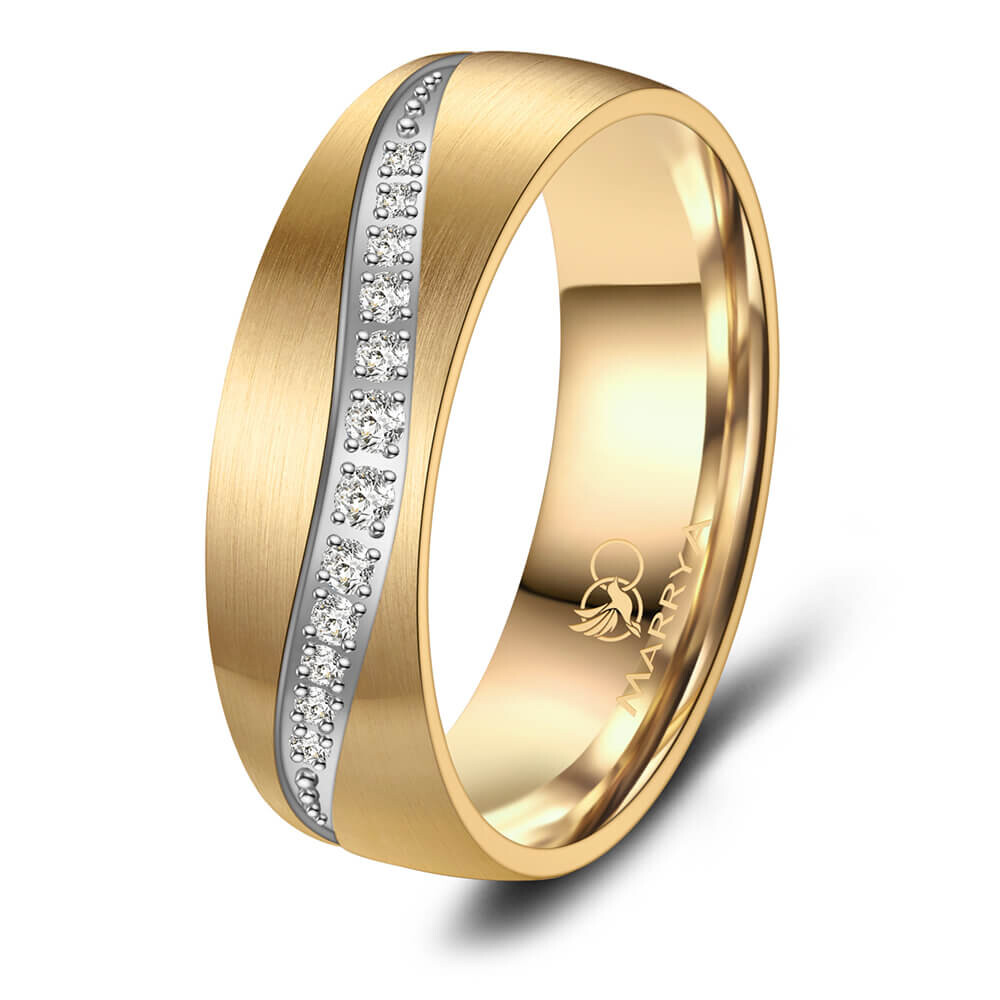 Damenring Titan Gelbgold Zirkonia TI40