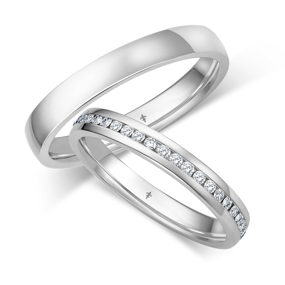 Eheringe Janine Platin Brillant 0,430 ct.