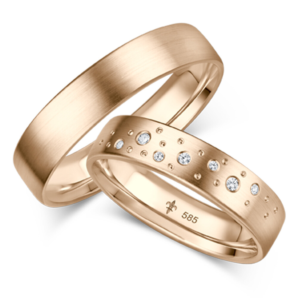 Trauringe Gossip Roségold TR-0/TR-1-00053