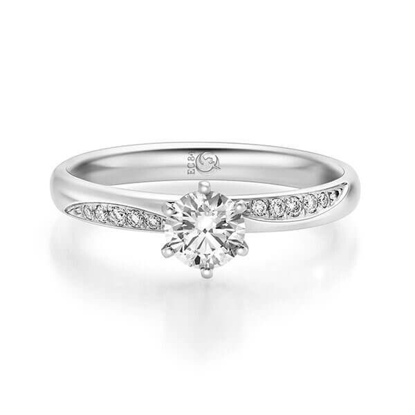 Diamantring Graugold 375 zus. 0,572 ct, tw,si Brillant RU-1717-5