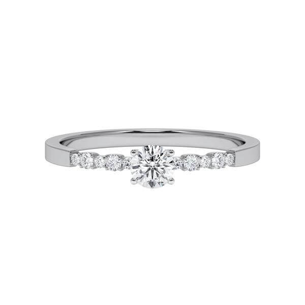 Diamantring Graugold 750 & Weißgold 750 Brillant zus. 0,320ct. RU-1791