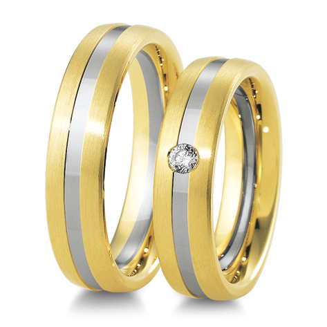 Eheringe Trauringe Weißgold & Gelbgold 48/04153 & 48/04154