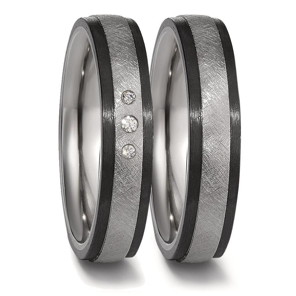 Trauringe Carbon Titan Brillant 52688