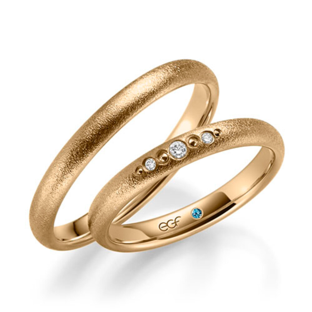 Trauringe Roségold Glamour Brillant F-1392-2