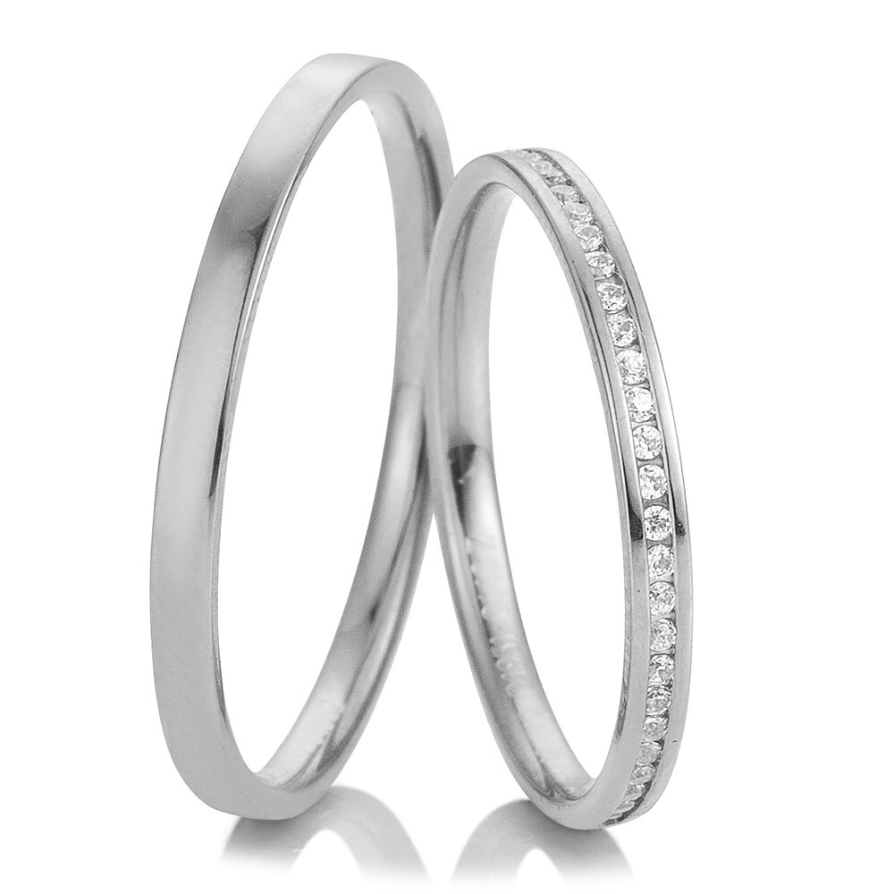 Trauringe Weißgold 48/04951 & 48/04952