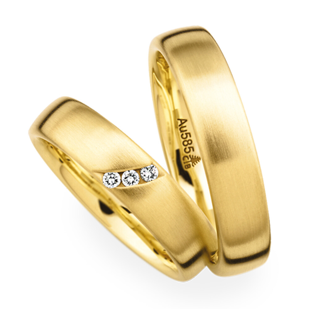 Trauringe Gelbgold 243459 & 270487