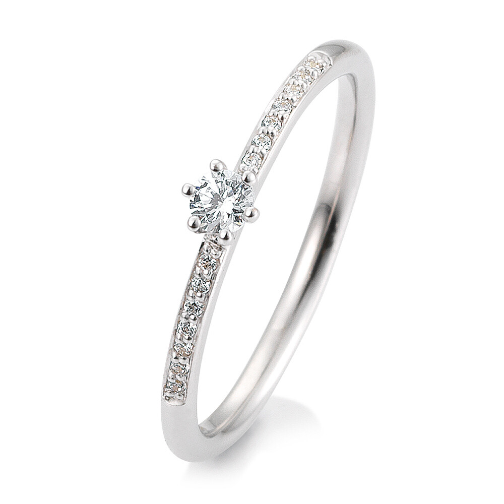 Verlobungsring Pavé BR197 Weißgold Brillant