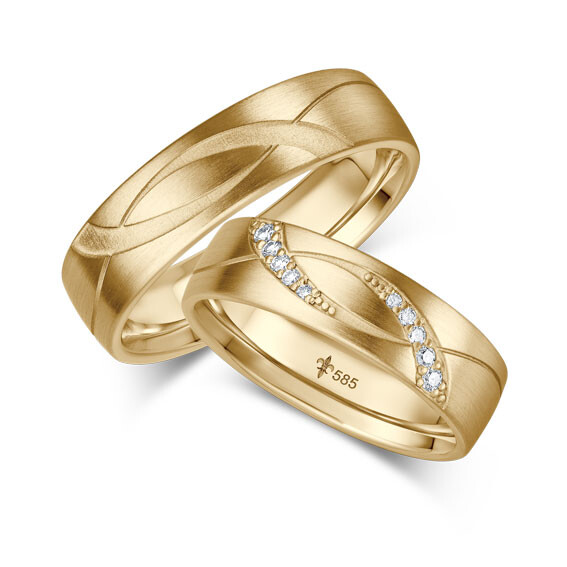 Trauringe Edith Gelbgold TR-0-00071 & TR-1-00071