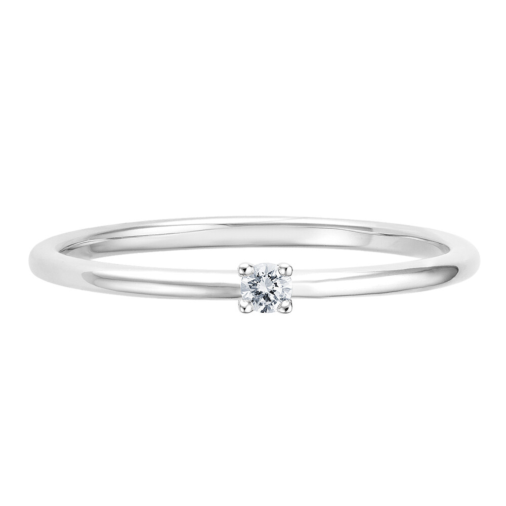 Solitär Ring Weißgold Brillant 0.040 ct. EH004509