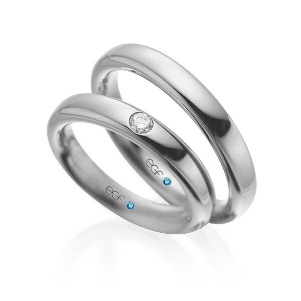 Trauringe Weißgold Brillant F-1008-6