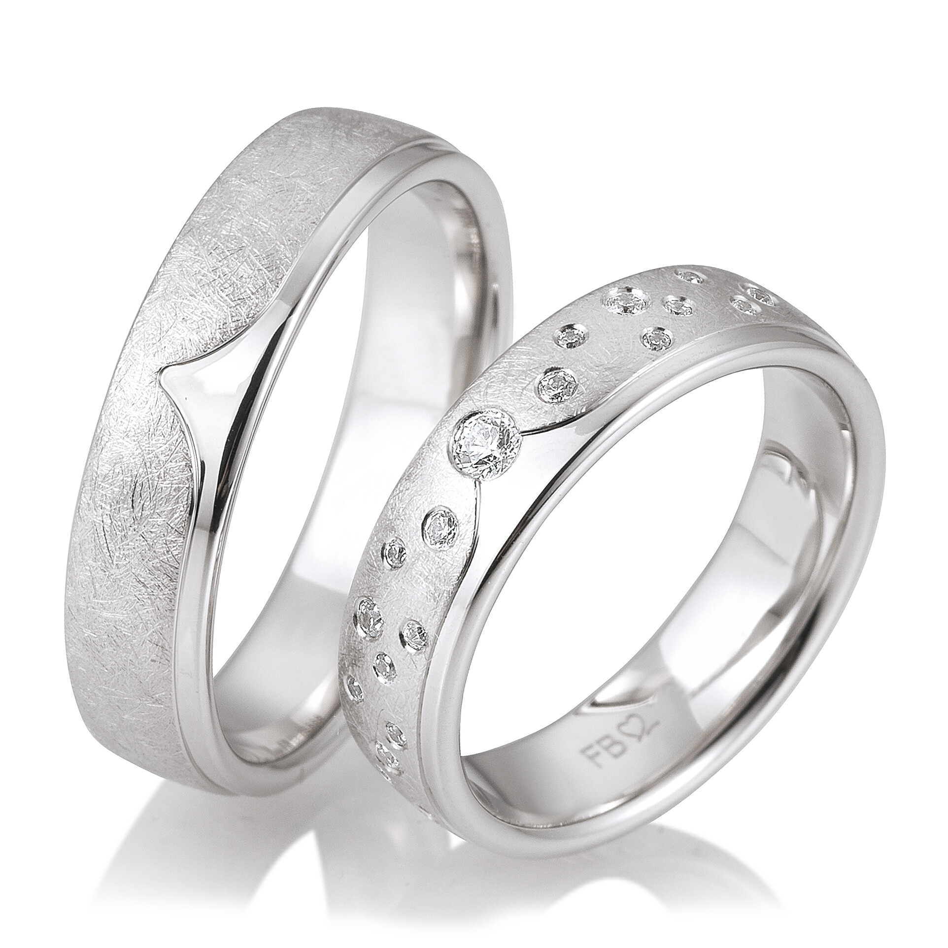 Trauringe Weißgold Inspiration BR 48/05887 & 48/05888