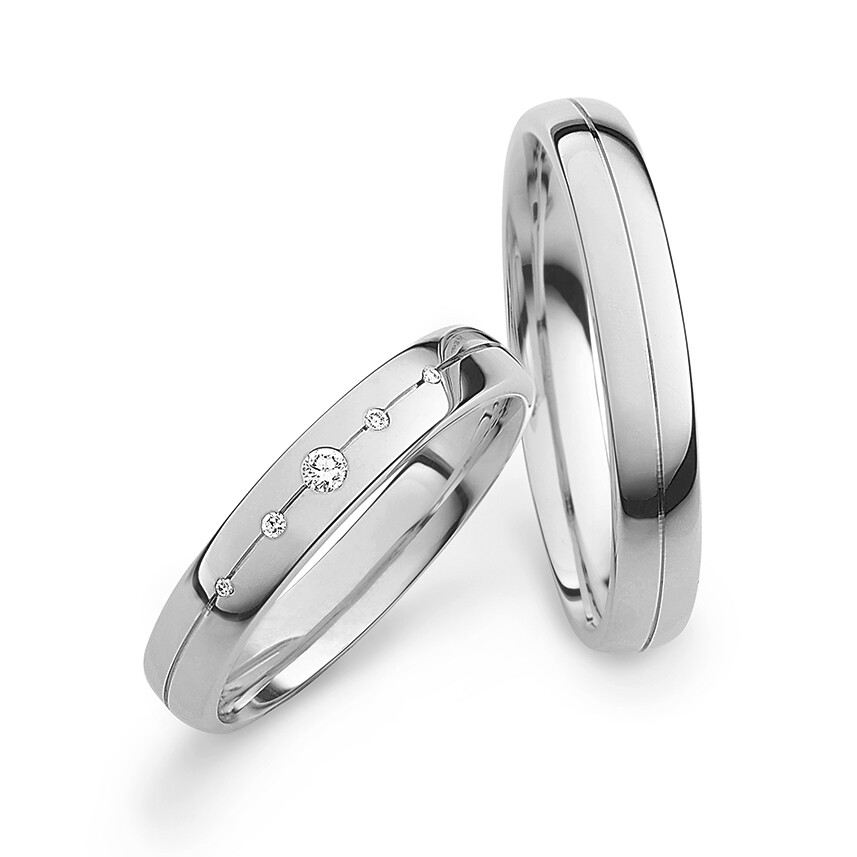 Trauringe Platin Brillant 70808