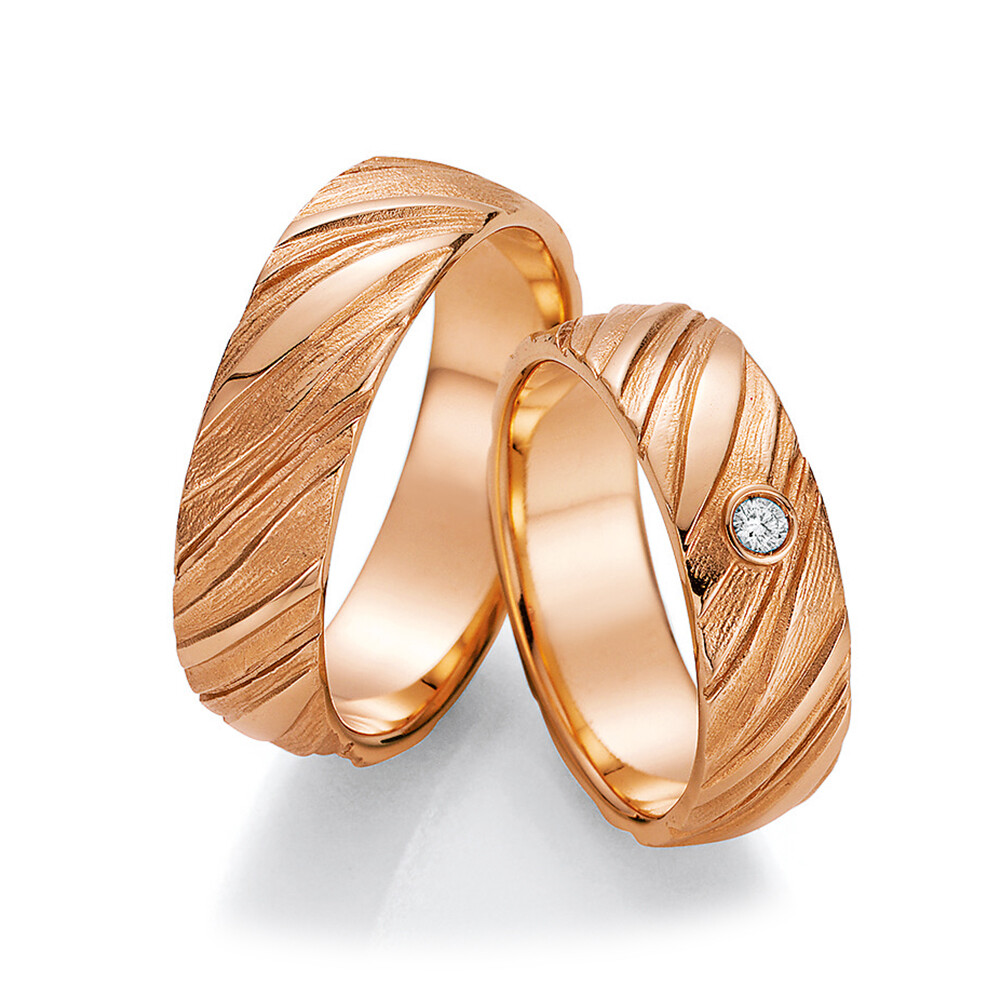 Trauringe Roségold Fascination Art Brillant 0.040 ct.