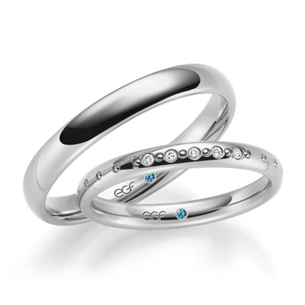 Trauringe Palladium Brillant F-1394-4