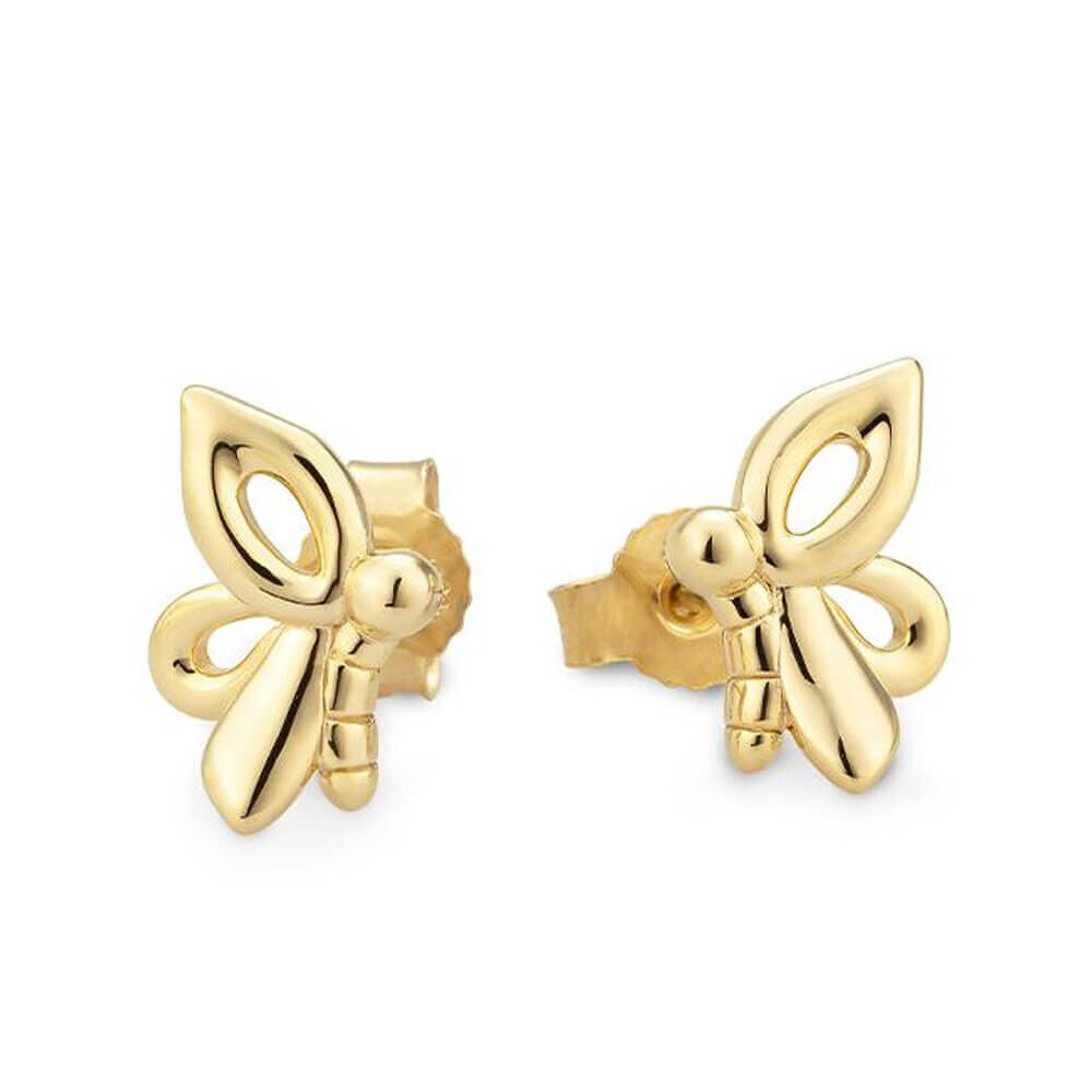 Ohrstecker Kids Biene Silber vergoldet