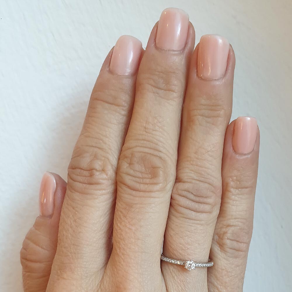Verlobungsring Weißgold Brillant 6er Krappe Verschnitt 41/05805