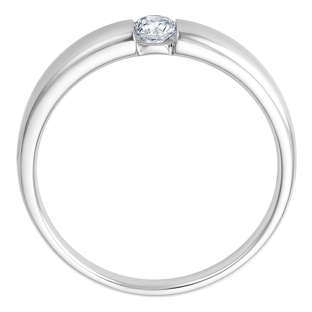 Solitaire Ring Weißgold Brillant 0.170 ct. w/si, stehend
