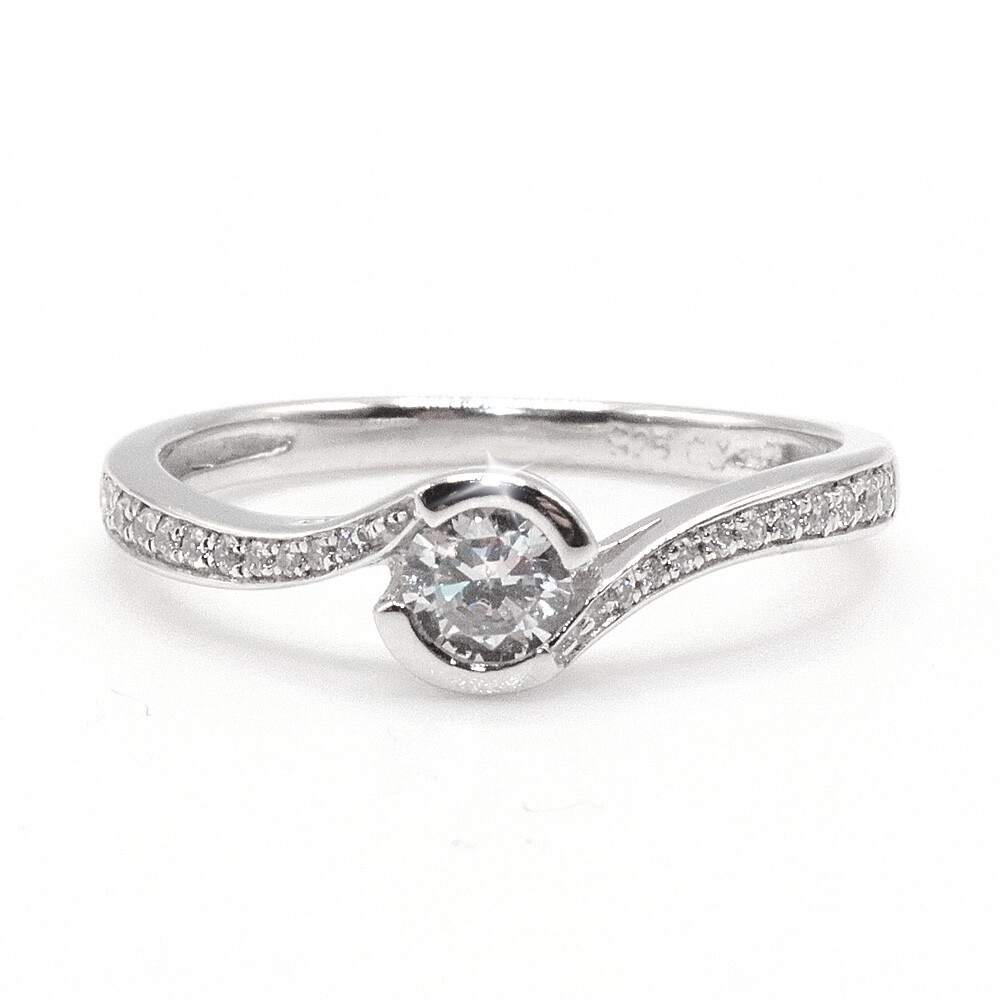 Antragsring Silber 925 rhodiniert Zirkonia RZ00015