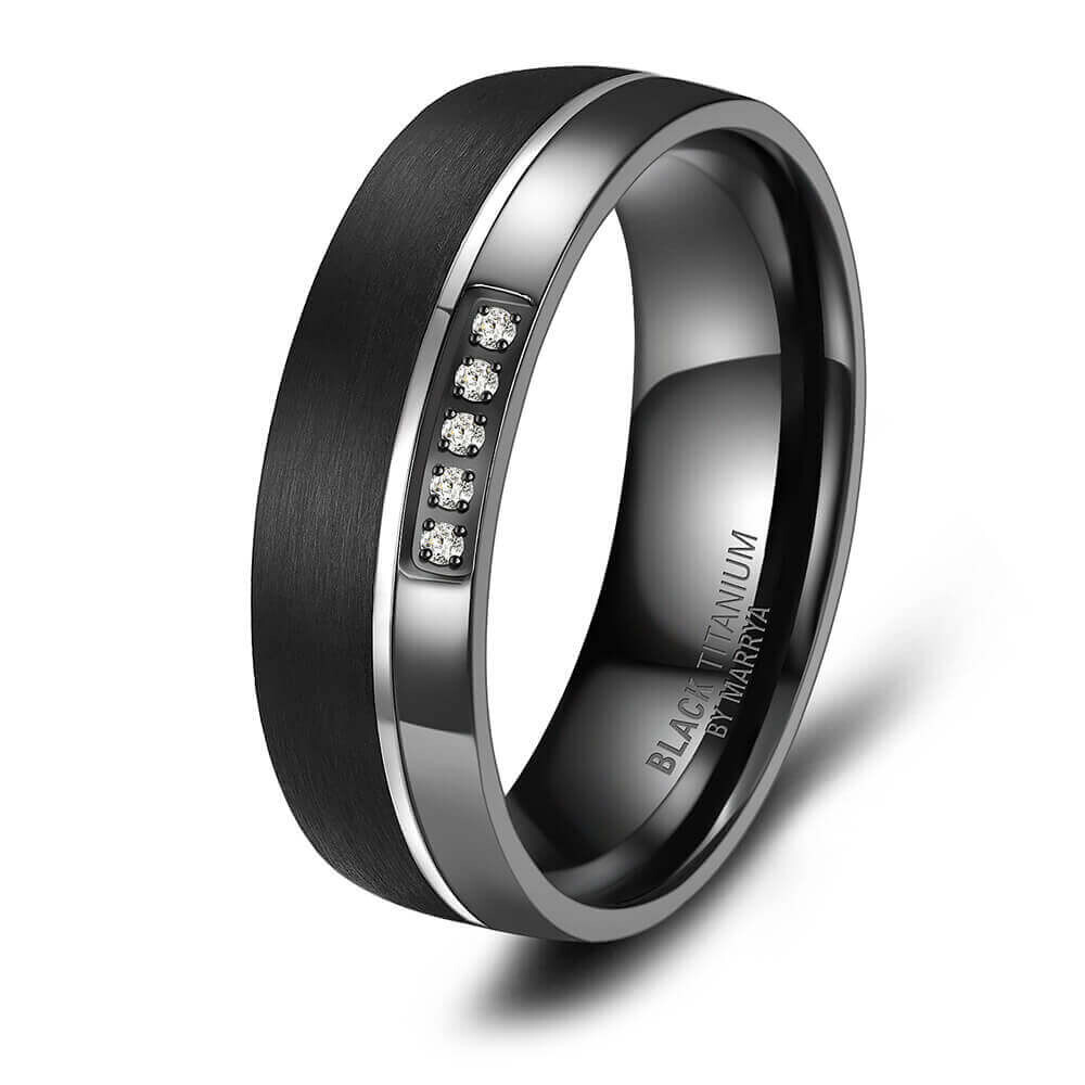 Einzelring Damen Black Titanium BT-07