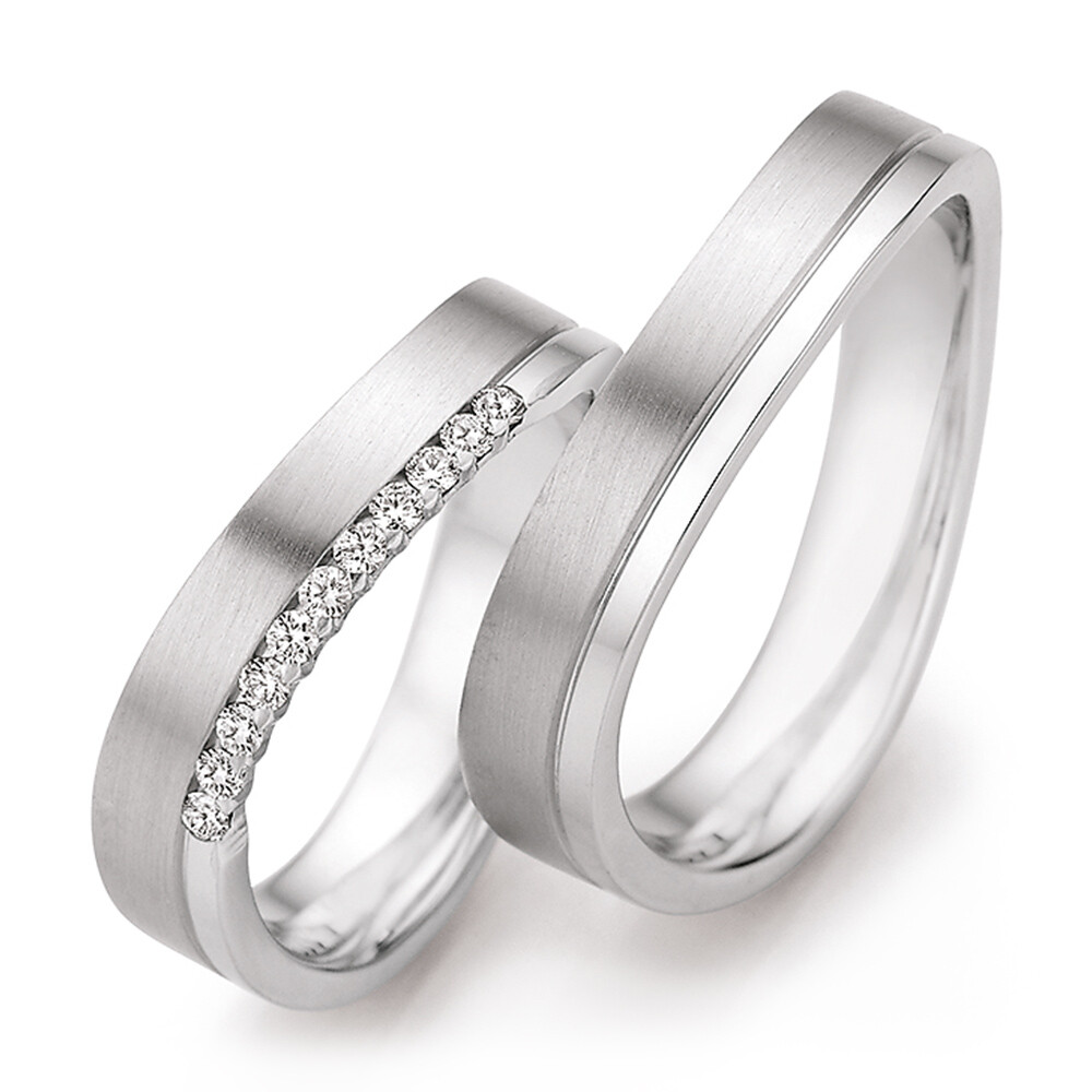 Trauringe Weißgold Honeymoon Brillant 70/70130