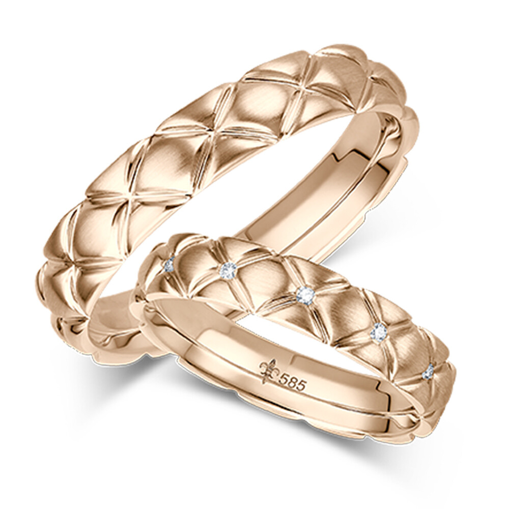 Trauringe La Mer Roségold TR-0/TR-1-08001