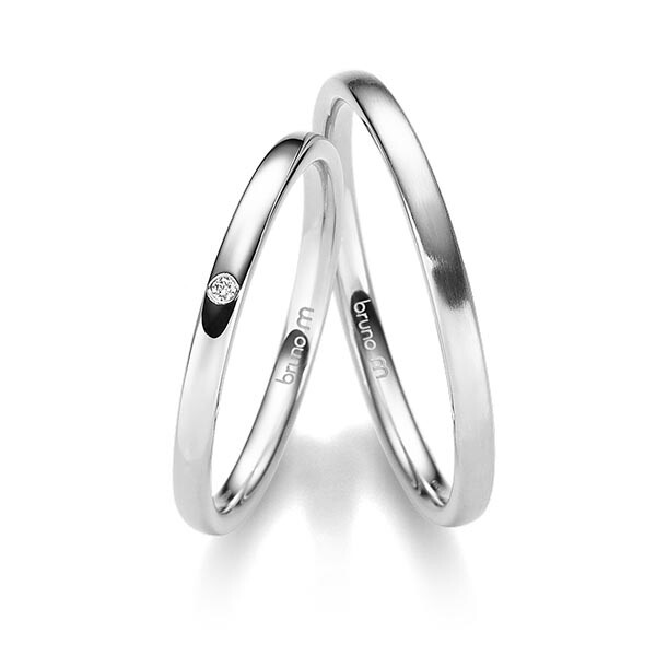 Trauringe Platin Brillant J-1228-1