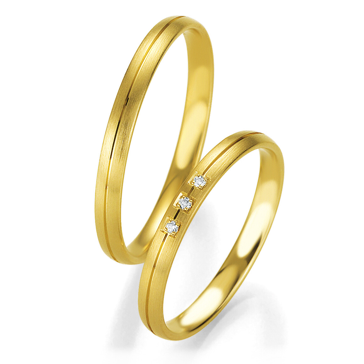 Trauringe Gelbgold Basic Slim BR 48/04323 & 48/04324
