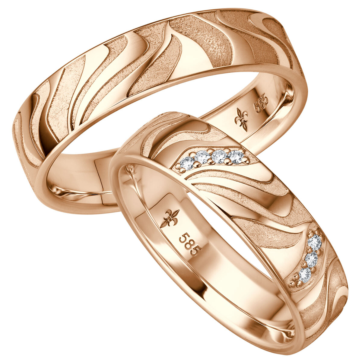 Trauringe Emy Rotgold Brillant TR-0/TR-1-00041