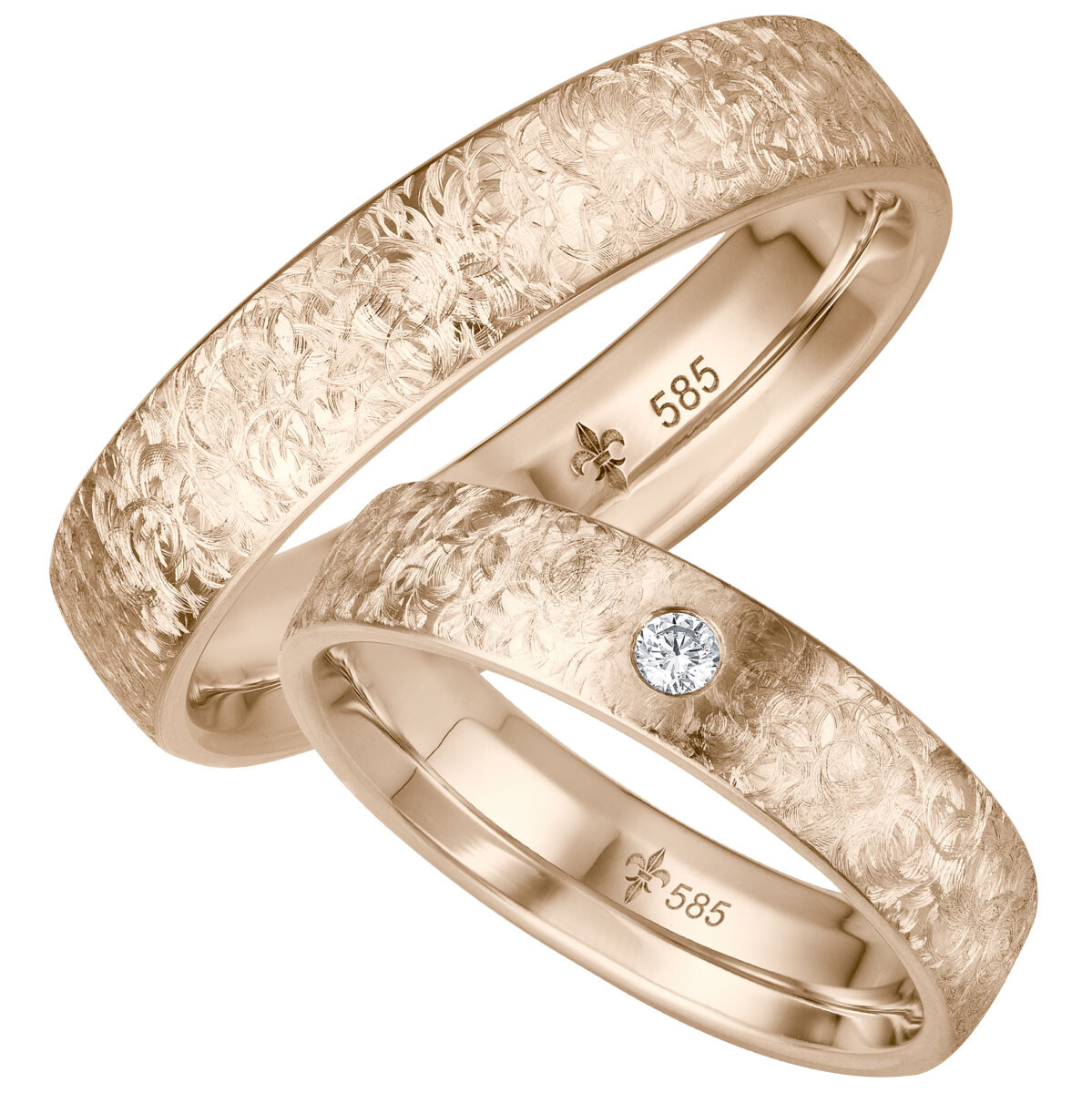 Trauringe Eléa Roségold TR-0-00039 & TR-1-00039