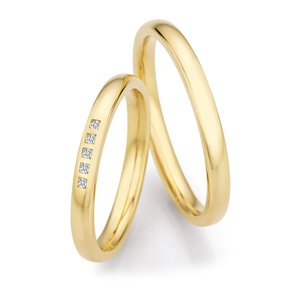 Trauringe Gelbgold Honeymoon Brillant 0.050 ct.
