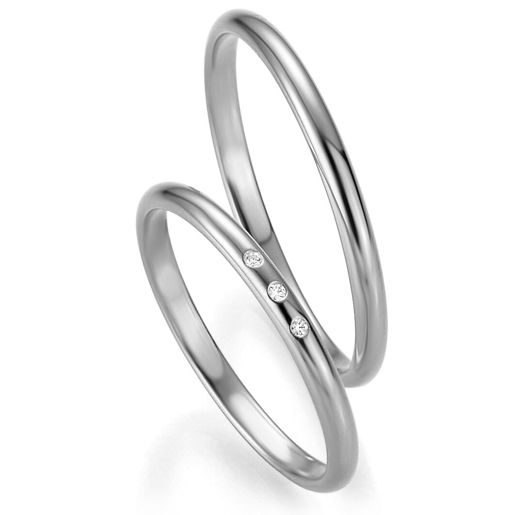 Trauringe Platin Basic Slim BR 48/04305 & 48/04306