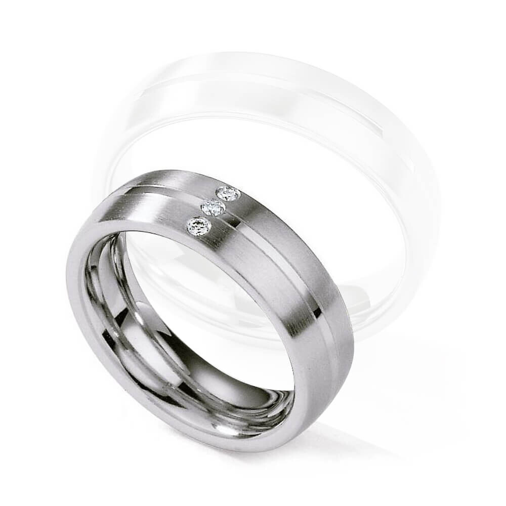 Damenring Edelstahl Brillant 8801250