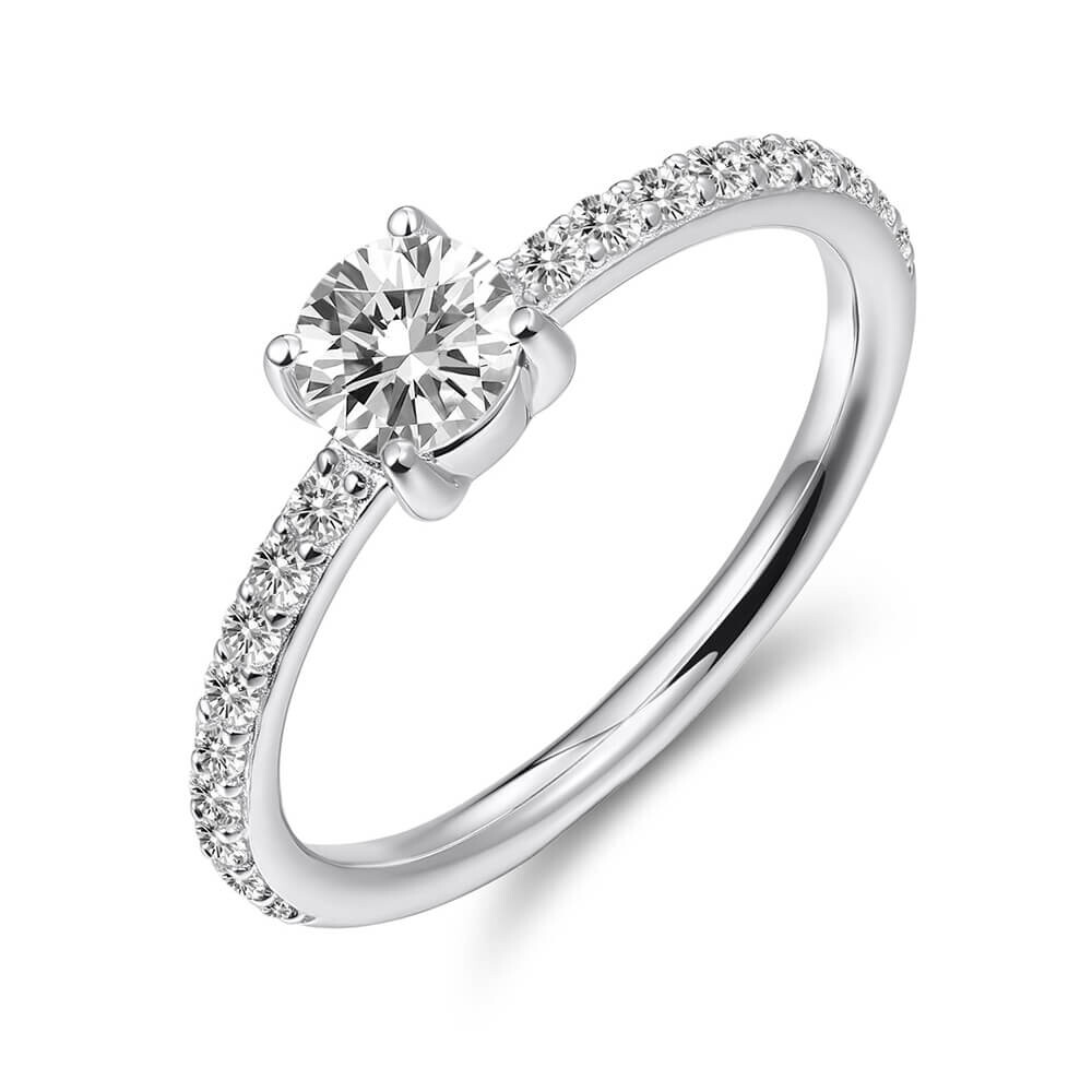 Pavé Ring Silber 925 Zirkonia Weiß R468