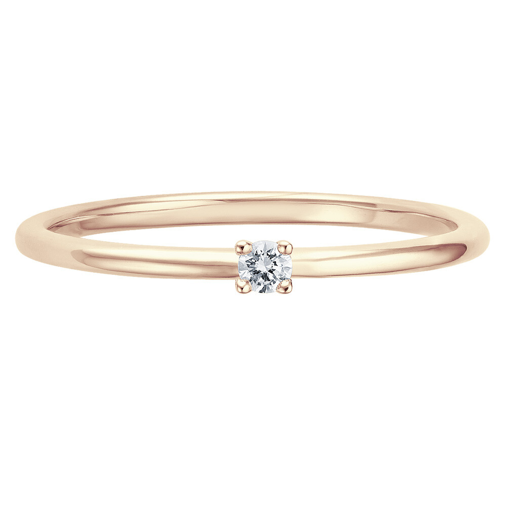 Solitaire égold Brillant 0.040 ct. w/si