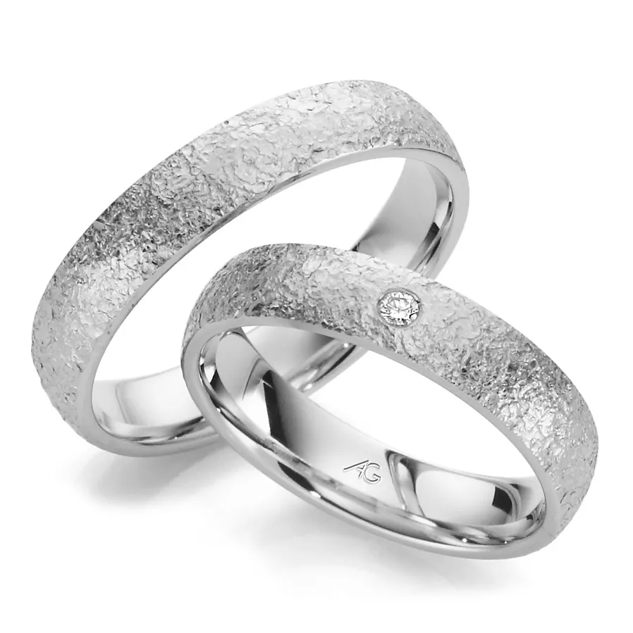 Eheringe Trauringe Platin 28628/4.5 Eismatt Brillant