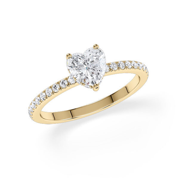 Ring Hidden Halo Gelbgold Rubin 1900