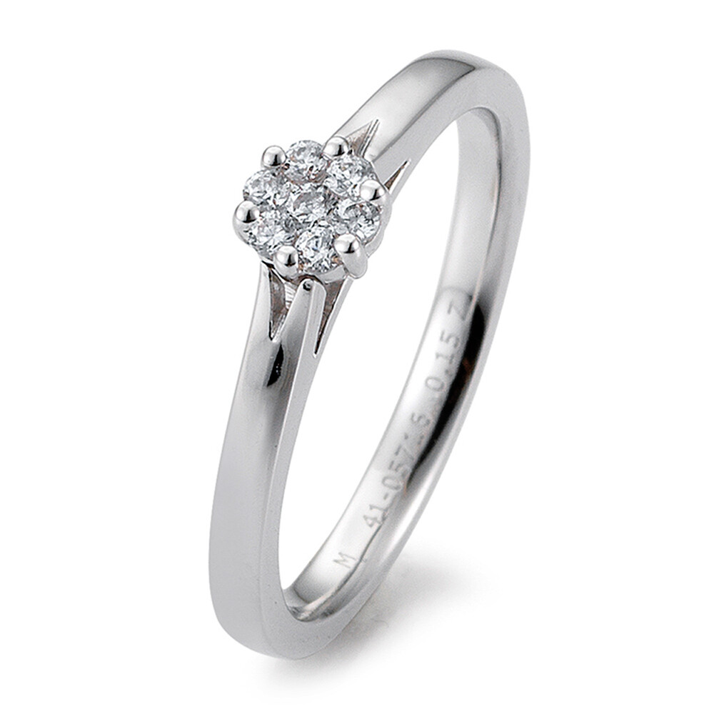Verlobungsring Flower Platin Brillant 41/05716
