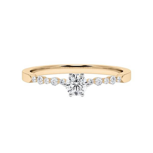 Verlobungsring Pavé Brillant Roségold Weißgold RU-1789