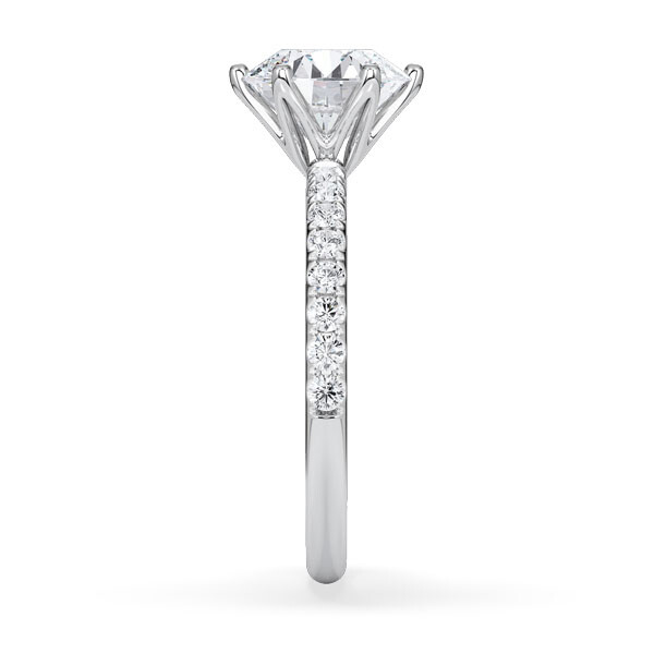 Hollywood Ring Brillant Platin Rubin 1888