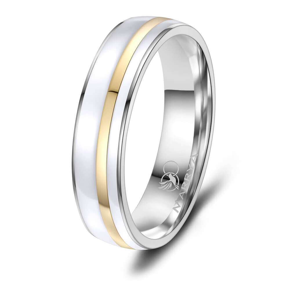 Herrenring Edelstahl Emaille ES39