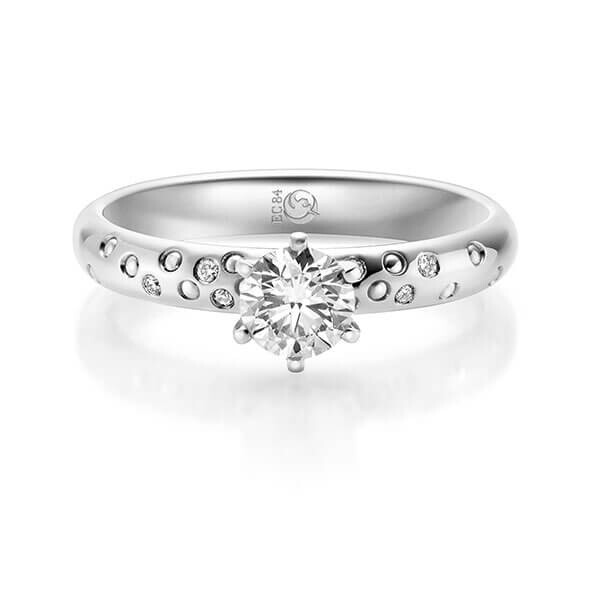 Diamantring Weißgold 333 & Weißgold 333 zus. 0,530 ct, Lab-Grown & tw,si Brillant RU-1726-14