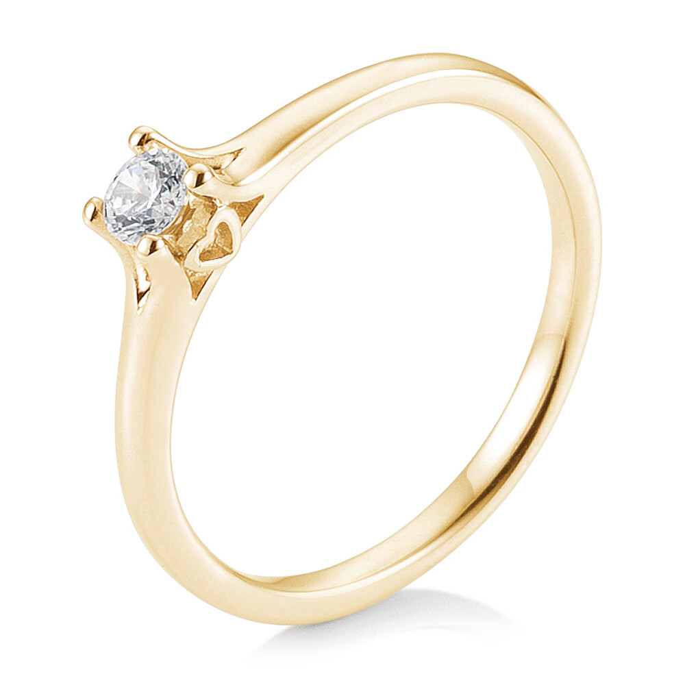 Verlobungsring Solitär 4er Krappe BR179 Gelbgold