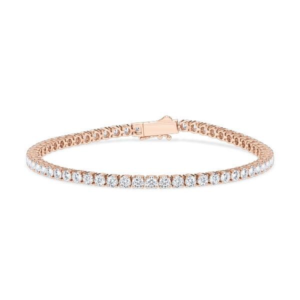 Tennis-Armband Rotgold 750 zus. 4,980ct. Diamant tw/si RU-1858