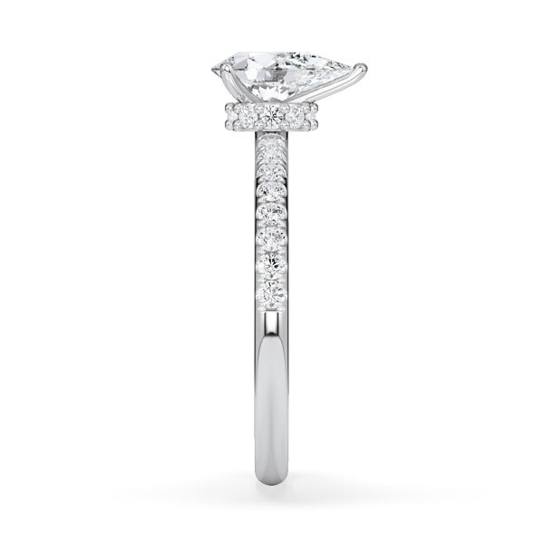 Ring Veiled Halo Tropfen Diamant Platin Rubin 1894