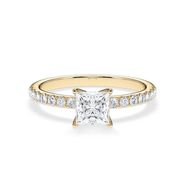 Hollywood Ring Classic Princess Gelbgold RU-1885